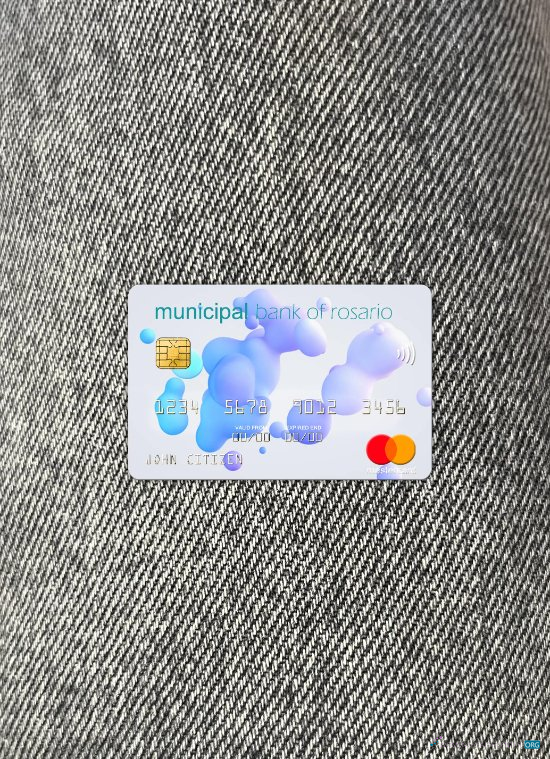 Download Argentina Municipal Bank of Rosario mastercard photolook front Photoshop template